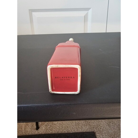 Belaverra oil and vinegar ceramic cruets bottles with metal stand - Picture 6 of 6